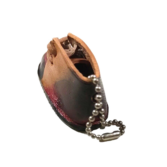 Leather Keychain Boot Hand Made Money Hider Keychain - Picture 5 of 6